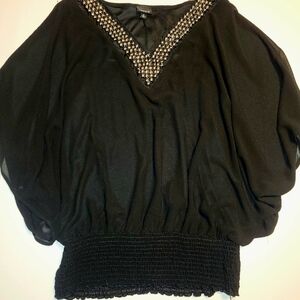 Torrid V-neck Blouse w Shirred waist